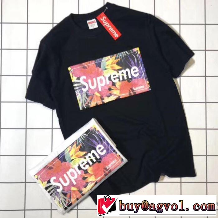 カジュアル 2018春夏新作 半袖Tシャツ シュプリーム SUPREME 2色可選 極上の着心地