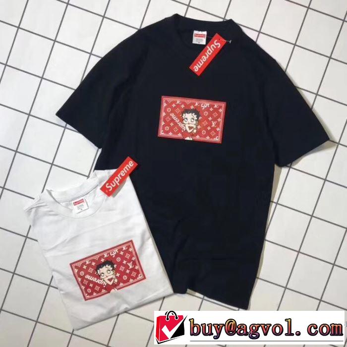 2018春夏新作 シュプリーム SUPREME 2色可選 半袖Tシャツ 収縮性のある オリジナル