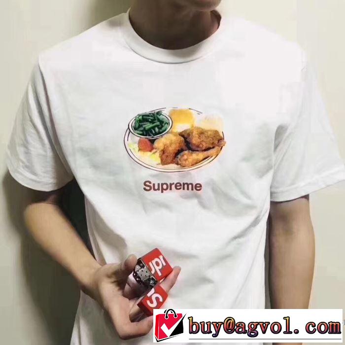 しわになりにくい 半袖Tシャツ 2018春夏新作 2色可選 シュプリーム SUPREME オリジナル