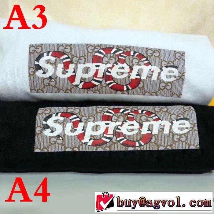 2018春夏新作 流行っている Supreme&CUCCI 半袖Tシャツ シュプリーム SUPREME 4色可選