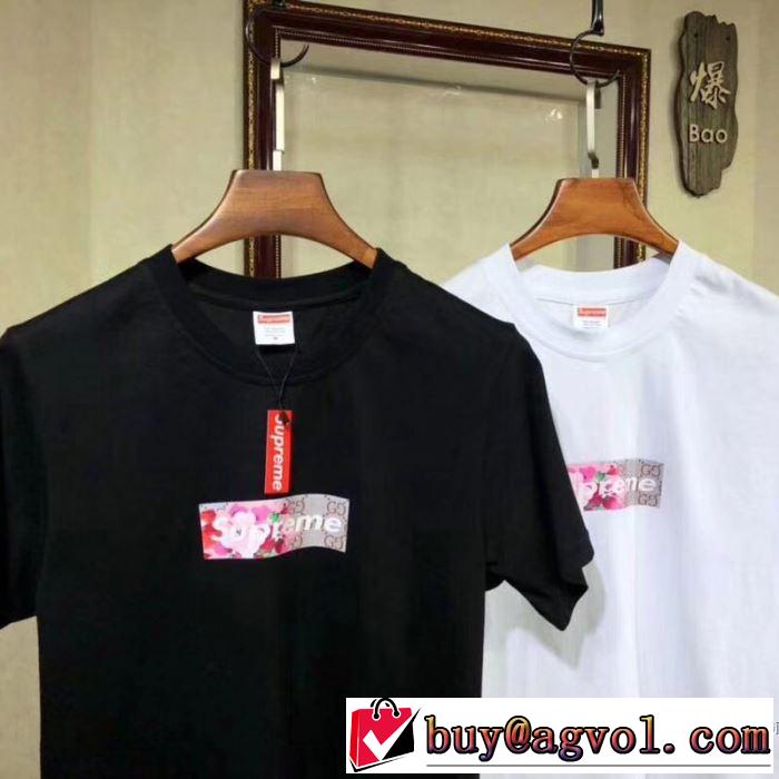 2018春夏新作 流行っている Supreme&CUCCI 半袖Tシャツ シュプリーム SUPREME 4色可選