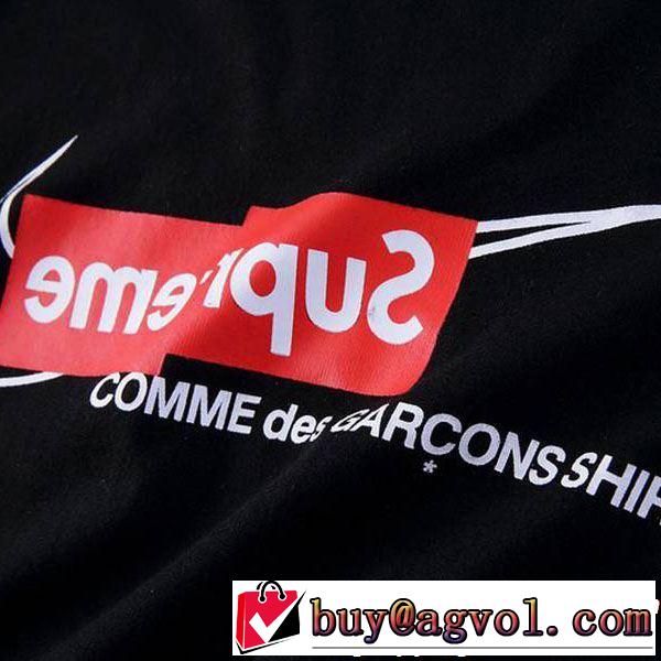 2色可選 2018年人気満々のブランド SUPREME シュプリーム 半袖Tシャツ Supreme x COMME des GARONS SHIR
