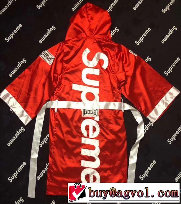 2018春夏期間限定SUPREMEシュプリームパーカーコピーロングアウターコートフード付きメンズロングウエア偽物赤色