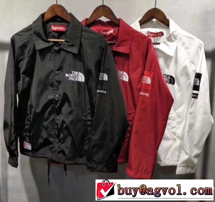 高級感を演出するSUPREMEシュプリームジャケットメンズスーパーコピージップアップパーカーブルゾンブラック、ホワイト、赤色3色