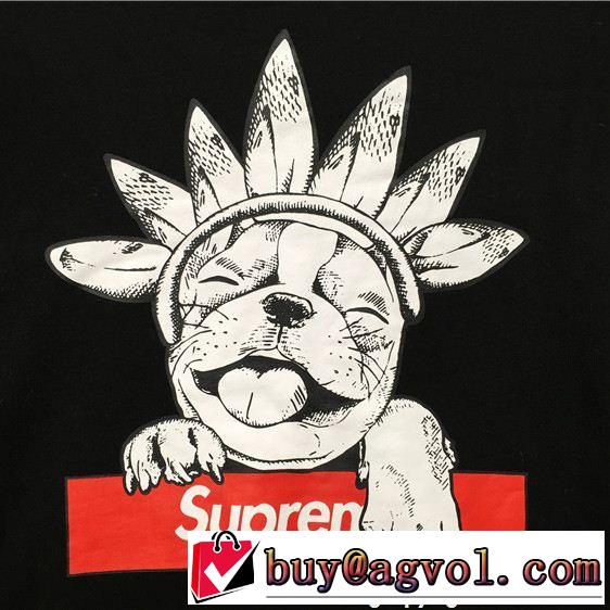 全国無料新品SUPREMEシュプリームパーカーコピー可愛いプリントブラック、ホワイトプルオーバーパーカー