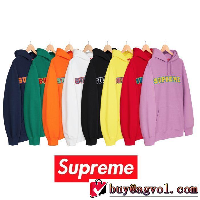  S大人気ブランド Supreme 18ss Cord Collegiate Logo Hooded Sweatshirt  パーカー 多色可選 2018【SALE！】