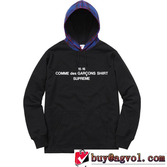 目前の注目ブランド 2色選択可SUPREME X CDG Hooded Sweatshirtパーカー2018新品入荷