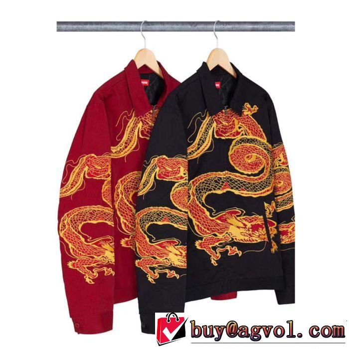 おしゃれな装い Supreme 18FW WEEK5 Dragon Work Jacket高品質な 2色選択可 洗練コート