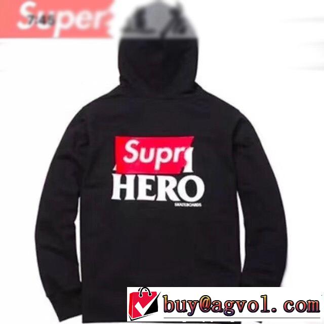 今季大人気新作登場 supreme anti hero zip up sweatshirt Xsuper hero大box logo パーカー18AW美品