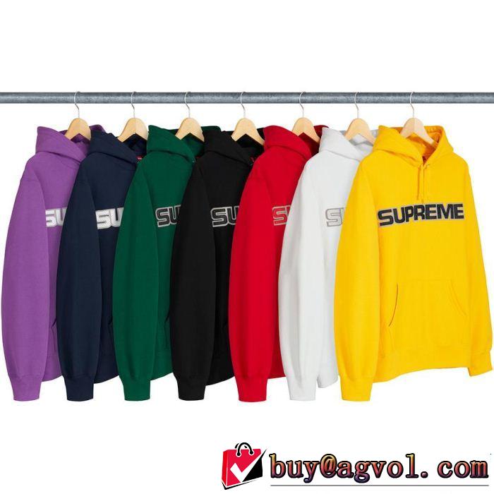 2018秋冬超激得低価シュプリーム コピー1 WEEK Supreme Perforated Leather Hooded Sweatshirtプルオーバーパーカー全7色