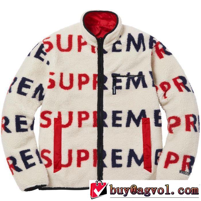 Jacket シュプリーム SUPREME ブルゾン 3色可選 Supreme 18FW Reversible Logo Fleece 今年人気定番