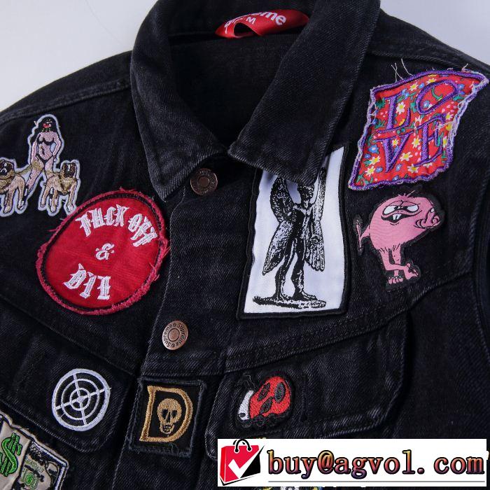 デニムジャケット シュプリーム SUPREME 2018人気の主流アイテム Supreme PATCHES DENIM TRUCKER JACKET
