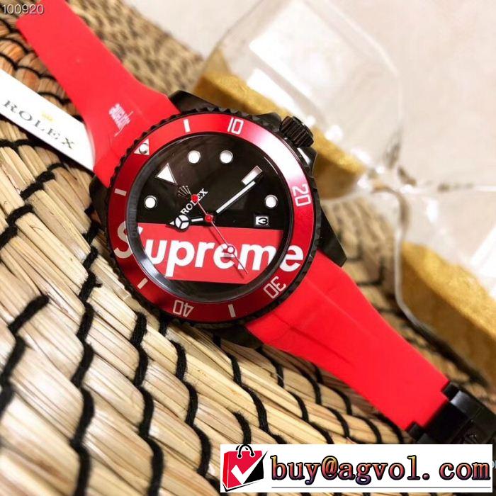 今季人気新作登場 ロレックス ROLEX シュプリーム SUPREME写作連名腕時計 人気急上昇中
