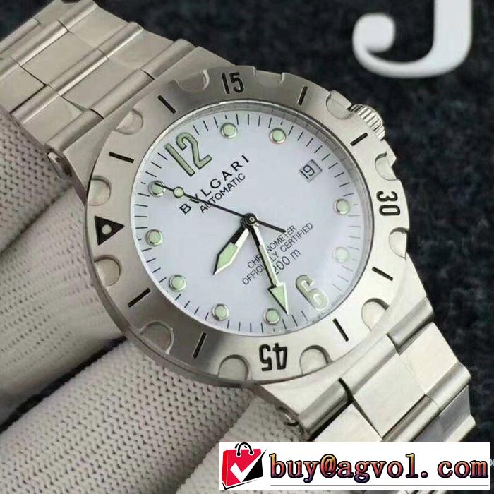 人気上昇夏 2018春夏新作完売品！2色可選 ブルガリ BVLGARI 男性用腕時計