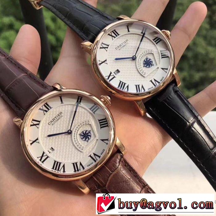 新商品！2018春夏新作 4色可選 カルティエ CARTIER 男性用腕時計 一味違うケーブル編みが魅力満点