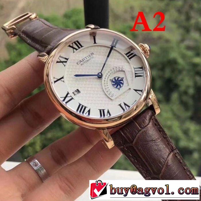 新商品！2018春夏新作 4色可選 カルティエ CARTIER 男性用腕時計 一味違うケーブル編みが魅力満点