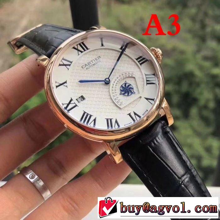 新商品！2018春夏新作 4色可選 カルティエ CARTIER 男性用腕時計 一味違うケーブル編みが魅力満点