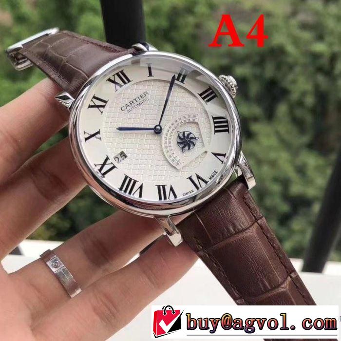 新商品！2018春夏新作 4色可選 カルティエ CARTIER 男性用腕時計 一味違うケーブル編みが魅力満点