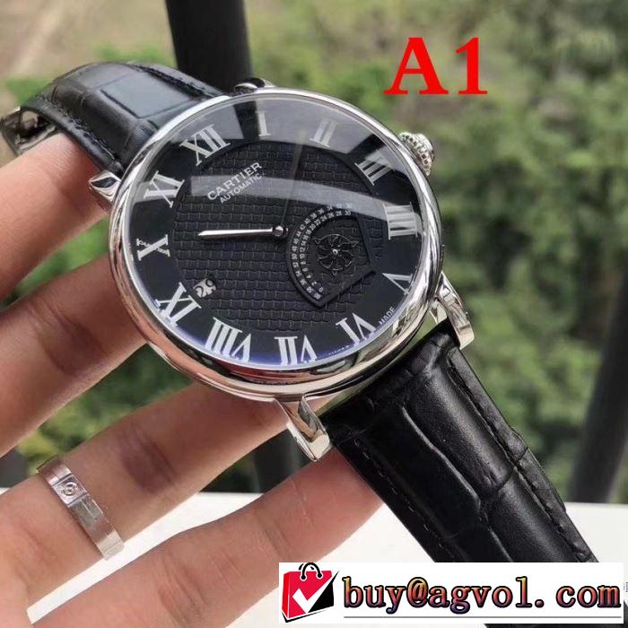 新商品！2018春夏新作 4色可選 カルティエ CARTIER 男性用腕時計 一味違うケーブル編みが魅力満点