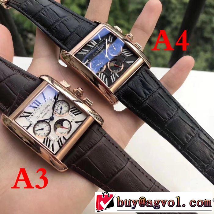 2018春夏新作多色可選 有名人の愛用品カルティエ CARTIER 男性用腕時計贈り物にも◎