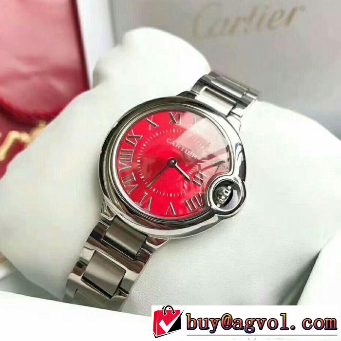 2018人気の主流アイテム カルティエ CARTIER 数量限定再入荷 スイス輸入クオーツムーブメント 女性用腕時計