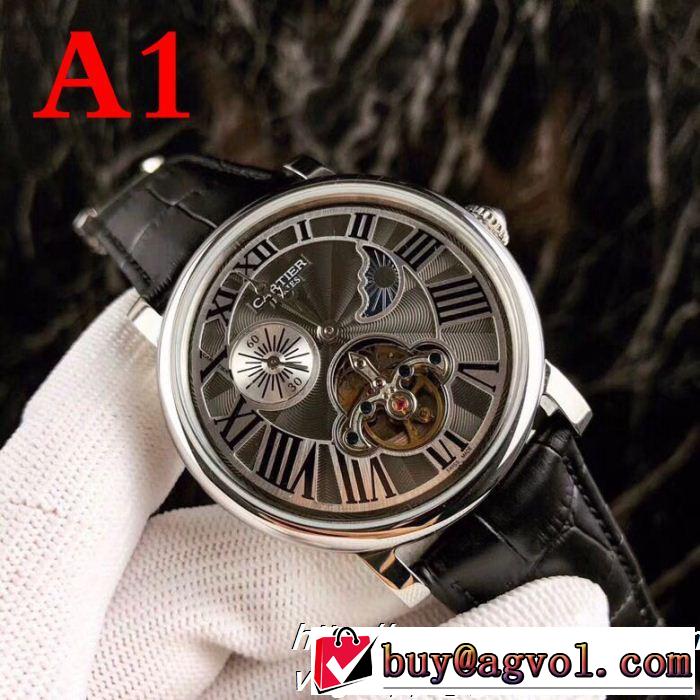 絶妙な新商品 自動巻き  ムーブメント カルティエ CARTIER 4色可選 男性用腕時計 2018新品入荷