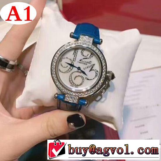 主役級のアイテム カルティエ CARTIER 秋冬大活躍 上品でベーシック 多色可選 女性用腕時計