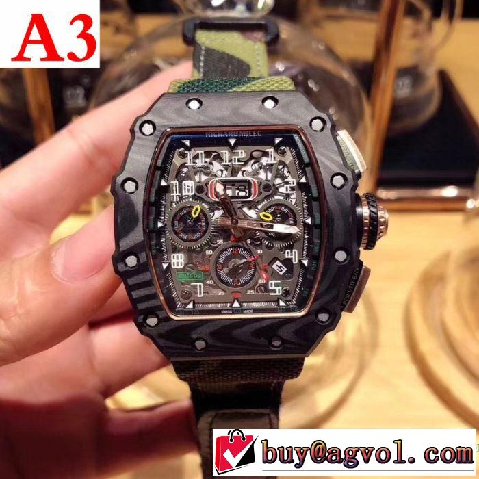 爆買い大人気2018春夏新作 超目玉リシャールミル RICHARD MILLE 男性用腕時計多色可選