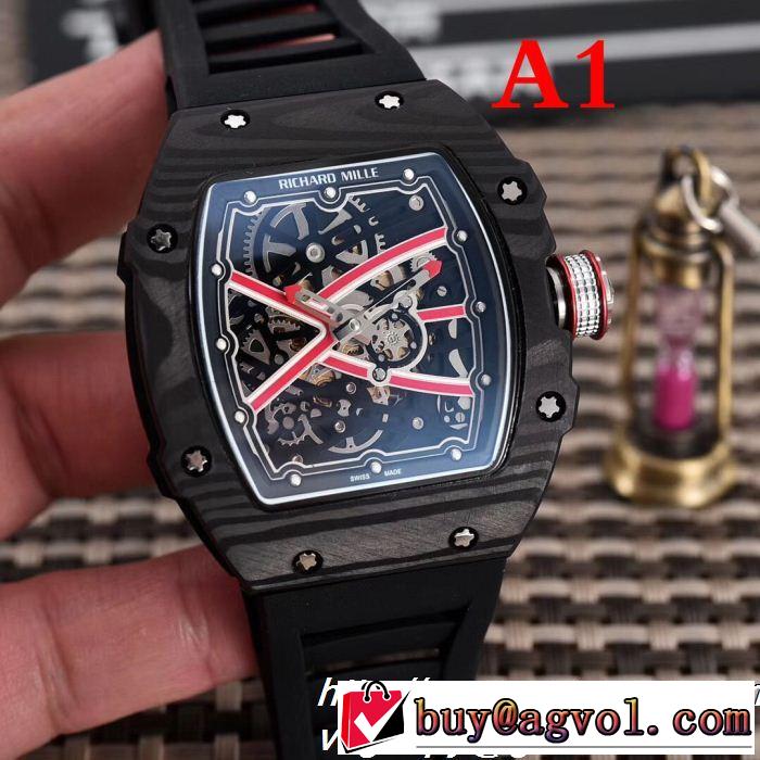 カジュアルスタイルに リシャールミル話題の新作到着！ RICHARD MILLE 男性用腕時計 3色可選
