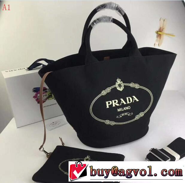 ミックス感が溢れる　人気デザインで欲しい　PRADA プラダ  4色可選  トートバッグ