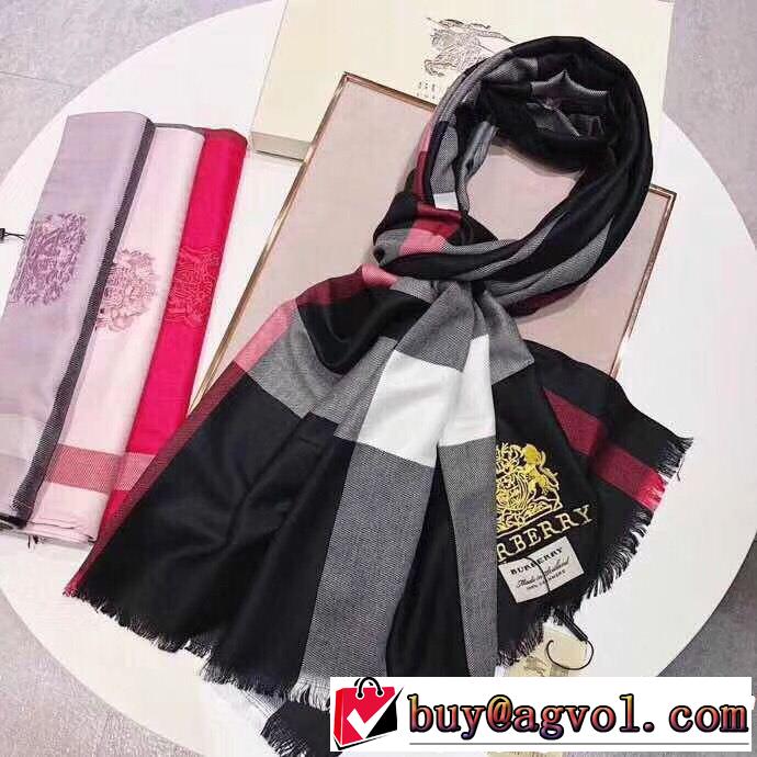2018年人気満々のブランド バーバリー BURBERRY 有名人同じアイテム スカーフ 4色可選