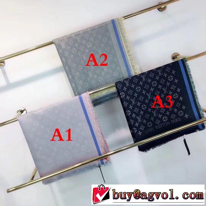  3色可選人気急上昇中 ルイ ヴィトン LOUIS VUITTON 稀少*入手困難 ロングマフラー 2018新品入荷