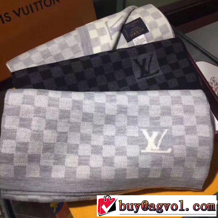 2018【SALE！】 LOUIS VUITTON 在庫を確保 チェック柄 ルイ ヴィトンロングマフラー 2色可選