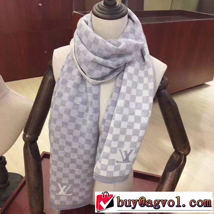 2018【SALE！】 LOUIS VUITTON 在庫を確保 チェック柄 ルイ ヴィトンロングマフラー 2色可選