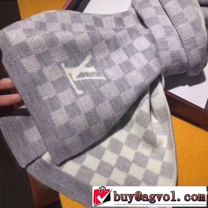 2018【SALE！】 LOUIS VUITTON 在庫を確保 チェック柄 ルイ ヴィトンロングマフラー 2色可選