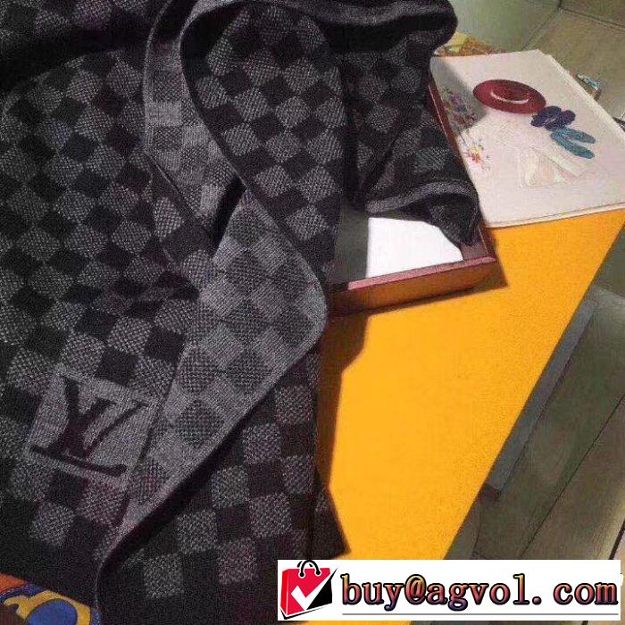 2018【SALE！】 LOUIS VUITTON 在庫を確保 チェック柄 ルイ ヴィトンロングマフラー 2色可選