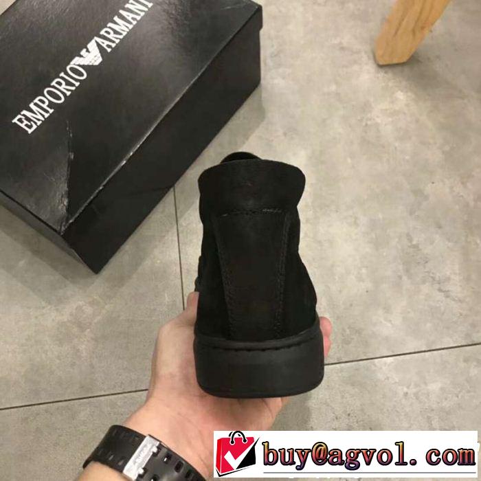 アルマーニ VIPセール限定品 ARMANI 高い人気アイテム ハイトップシューズ 2019新作セール