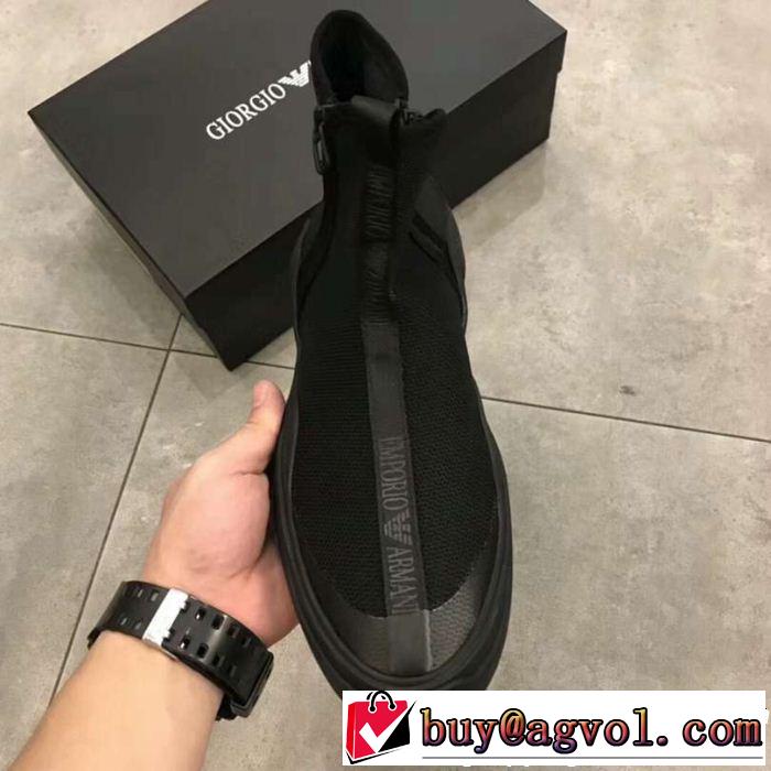 限定的新作入荷 アルマーニ ARMANI 年末年始売切必至 ハイトップシューズ SALE年末年始限定