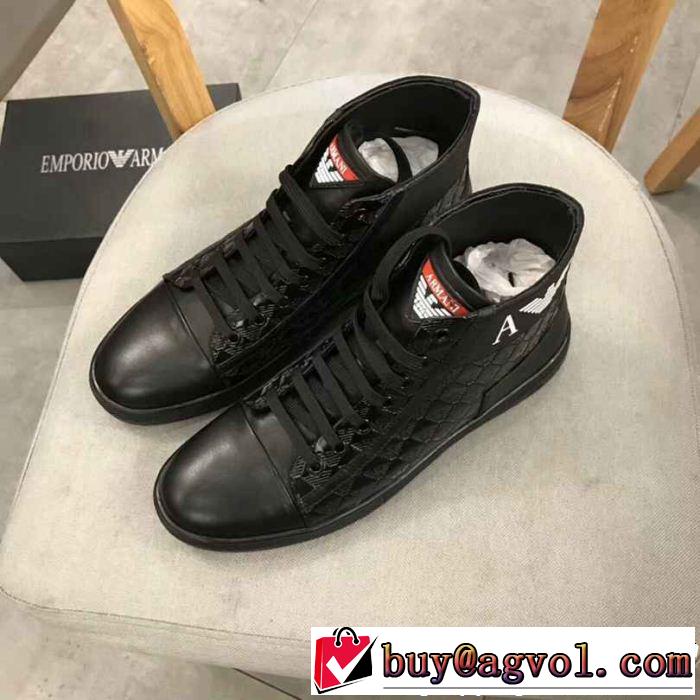 セレブ愛されたモデル アルマーニ ARMANI 超人気モデル ハイトップシューズ とにかく人気アイテム