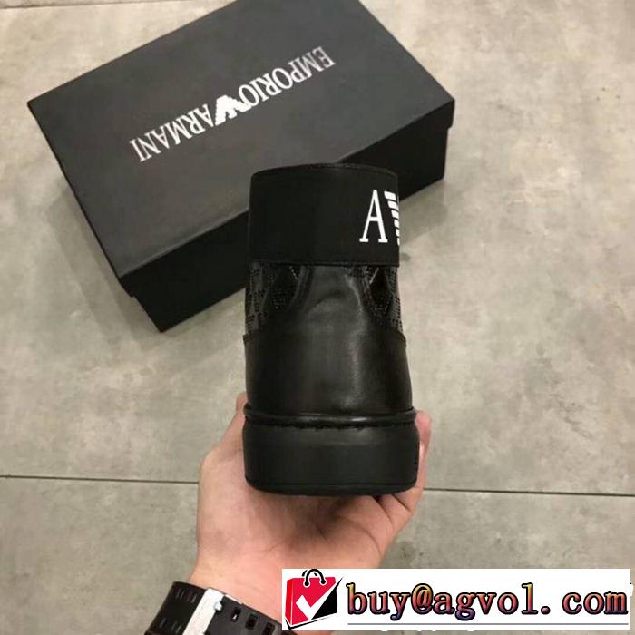 セレブ愛されたモデル アルマーニ ARMANI 超人気モデル ハイトップシューズ とにかく人気アイテム