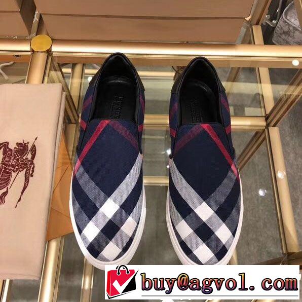 ファッションの最先端！BURBERRY スリップオン １着は持つべき2色可選 バーバリー
