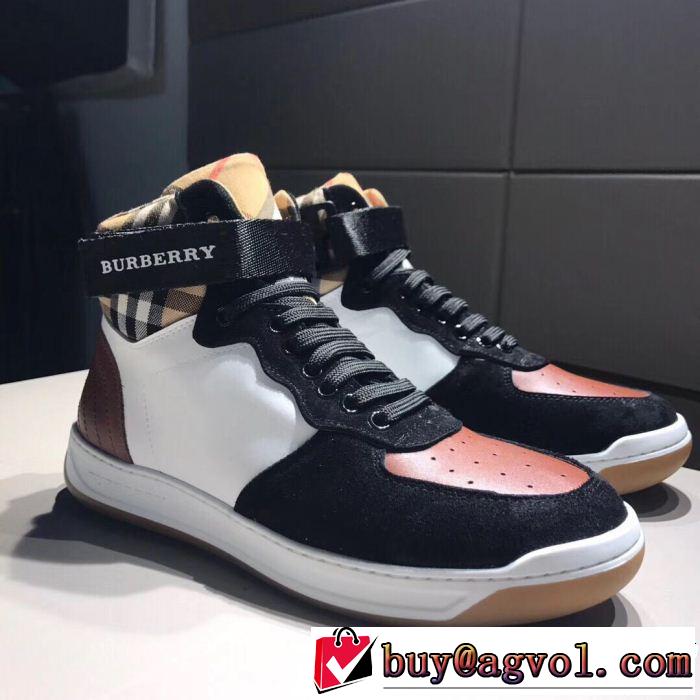 最新版おすすめ商品 ハイトップシューズ バーバリー 本当のオシャレアイテム BURBERRY 新入荷アイテムの通販
