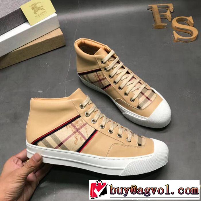 新着アイテム最新 ハイトップシューズ 2色可選 バーバリー BURBERRY  雑誌掲載アイテムセール
