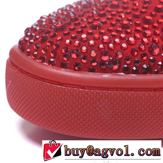 真っ赤ルブタンコピーメンズChristian Louboutinローカットスリッポンスニーカーシューズ最終数量限り！