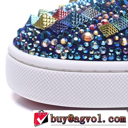 注目されるChristian Louboutinルブタン偽物ハイカットスニーカー上質な素材採用スパイクメンズシューズ