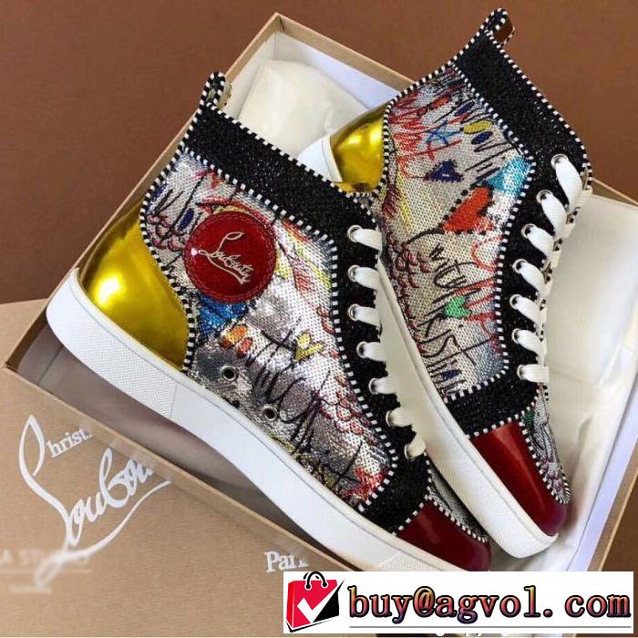 Christian Louboutinルブタンスニーカーコピー超激得100%新品メンズハイカットシューズ通勤通学靴