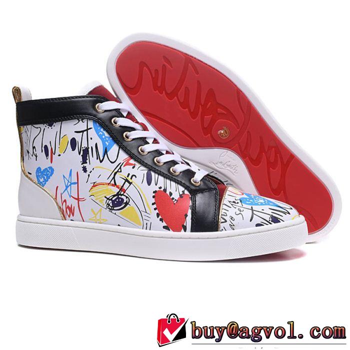 軽い履き心地Christian Louboutinルブタンコピーメンズハイカット本革スニーカーカジュアルシューズ春夏季新作