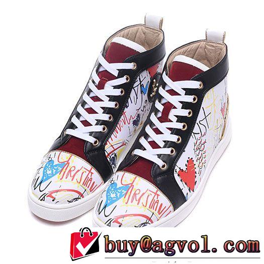 軽い履き心地Christian Louboutinルブタンコピーメンズハイカット本革スニーカーカジュアルシューズ春夏季新作