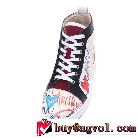 軽い履き心地Christian Louboutinルブタンコピーメンズハイカット本革スニーカーカジュアルシューズ春夏季新作