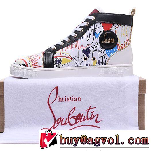 軽い履き心地Christian Louboutinルブタンコピーメンズハイカット本革スニーカーカジュアルシューズ春夏季新作